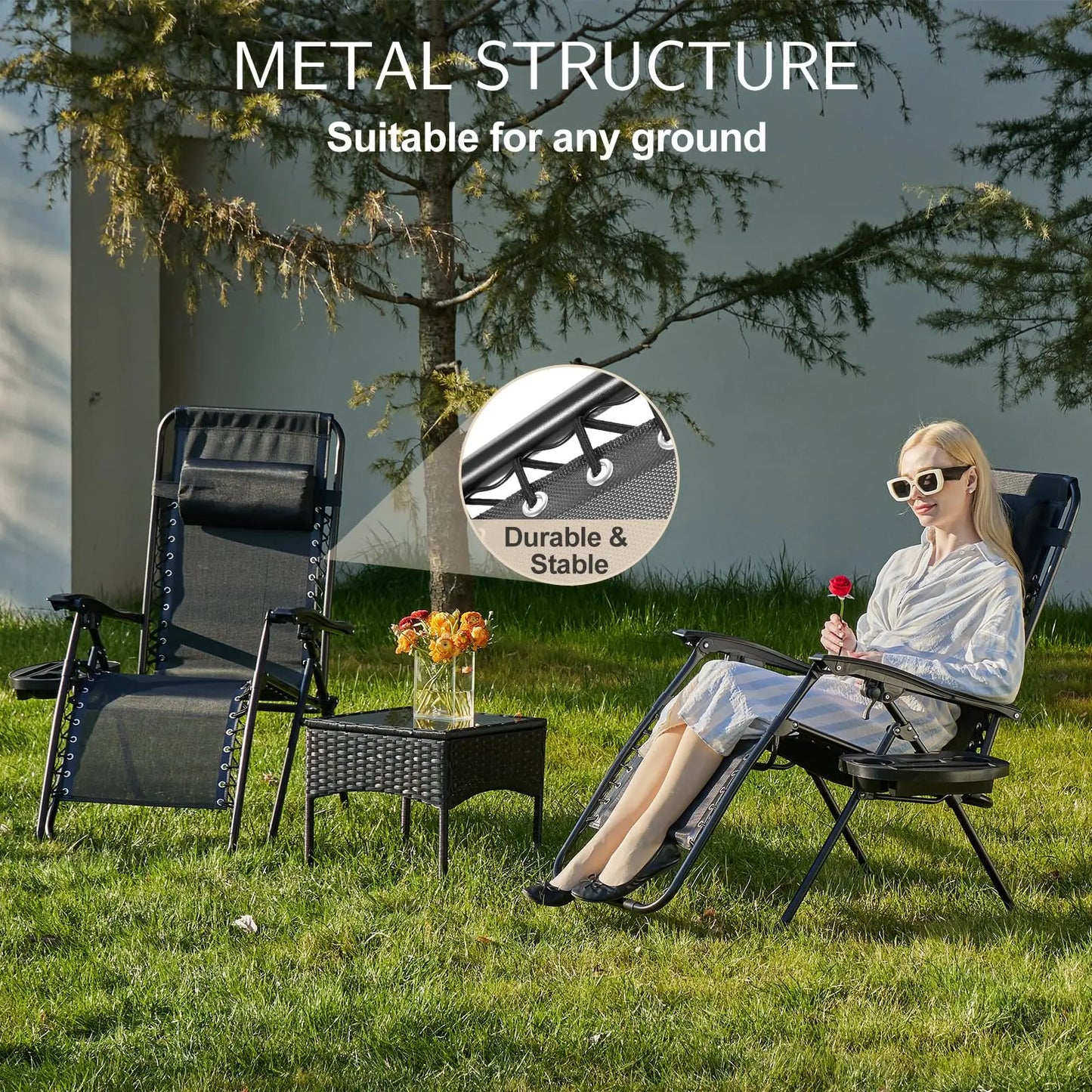 Set of 2 Portable Recliner