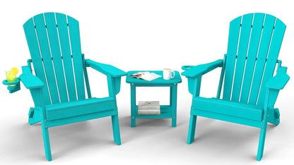 3-Piece Folding Adirondack Chair Set