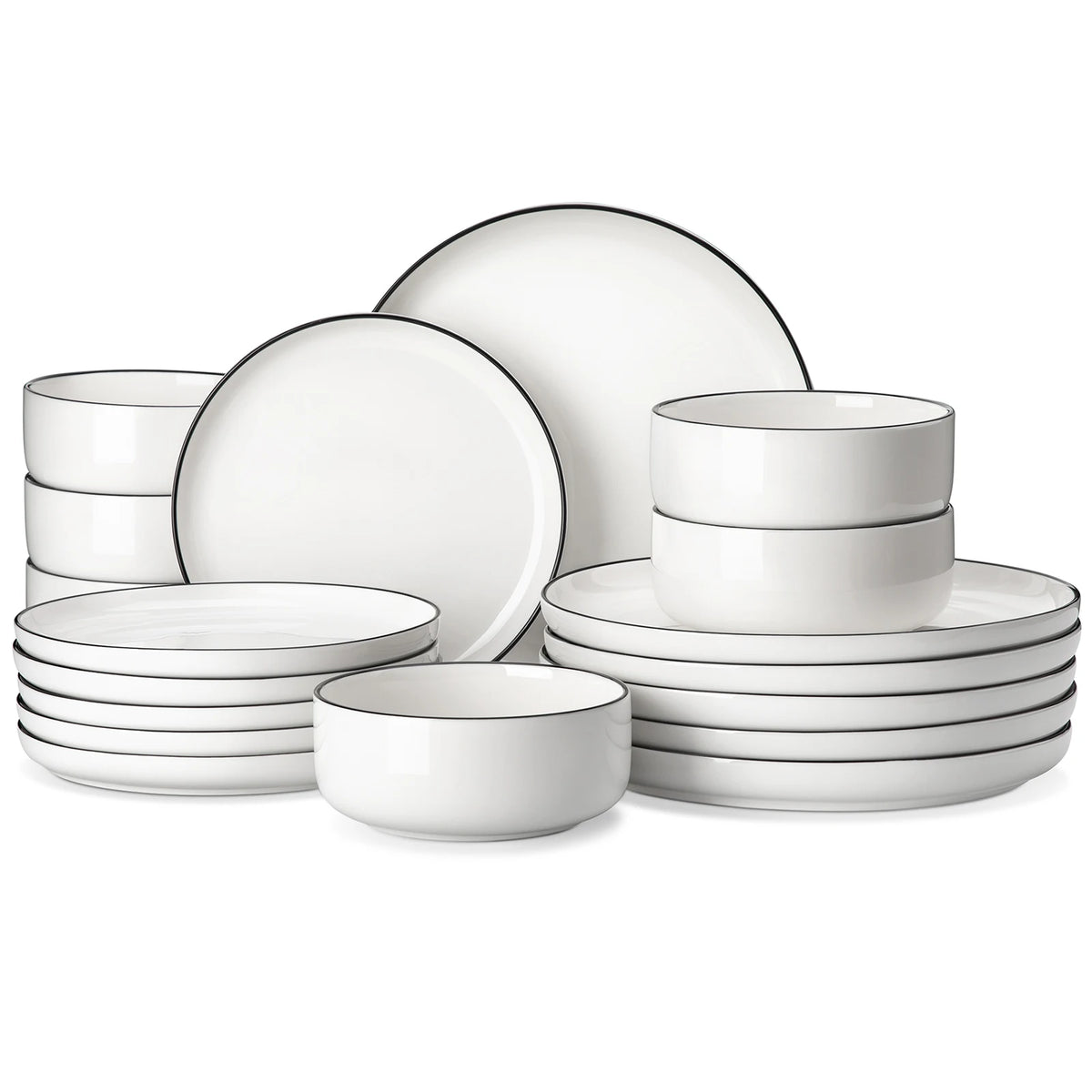18/36-Piece Ceramic Plate Porcelain Dinnerware Set