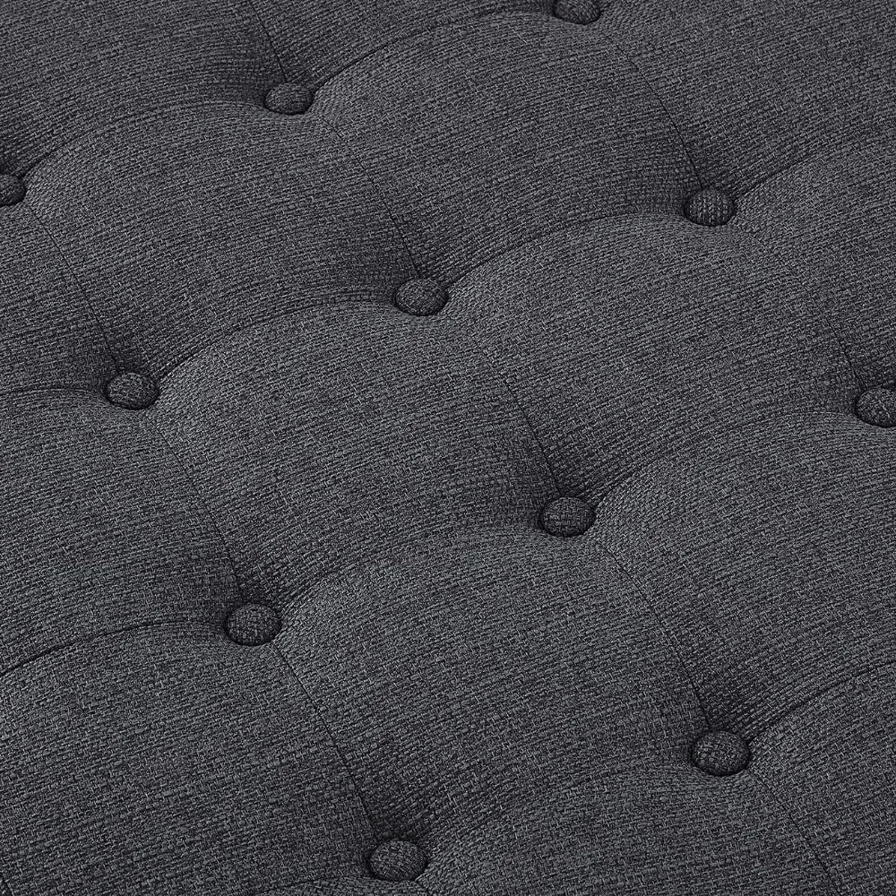 Large Round Upholstered Ottoman