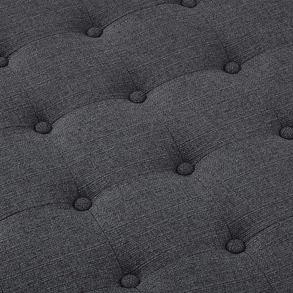 Large Round Upholstered Ottoman