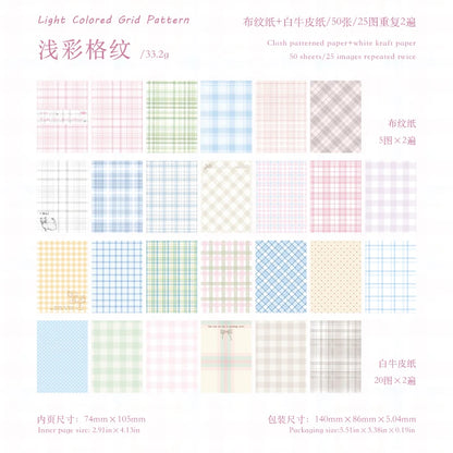 50pcs creative plaid Decor Scrapbook