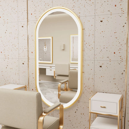 Large LED Oval Bathroom Mirror