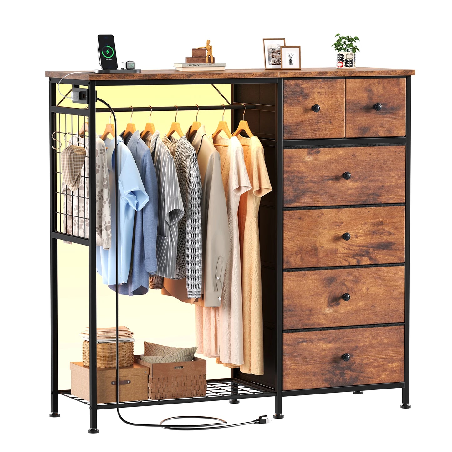 6 Drawer Fabric Dresser