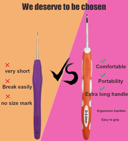 27 PCS Ergonomic Crochet Hooks Set