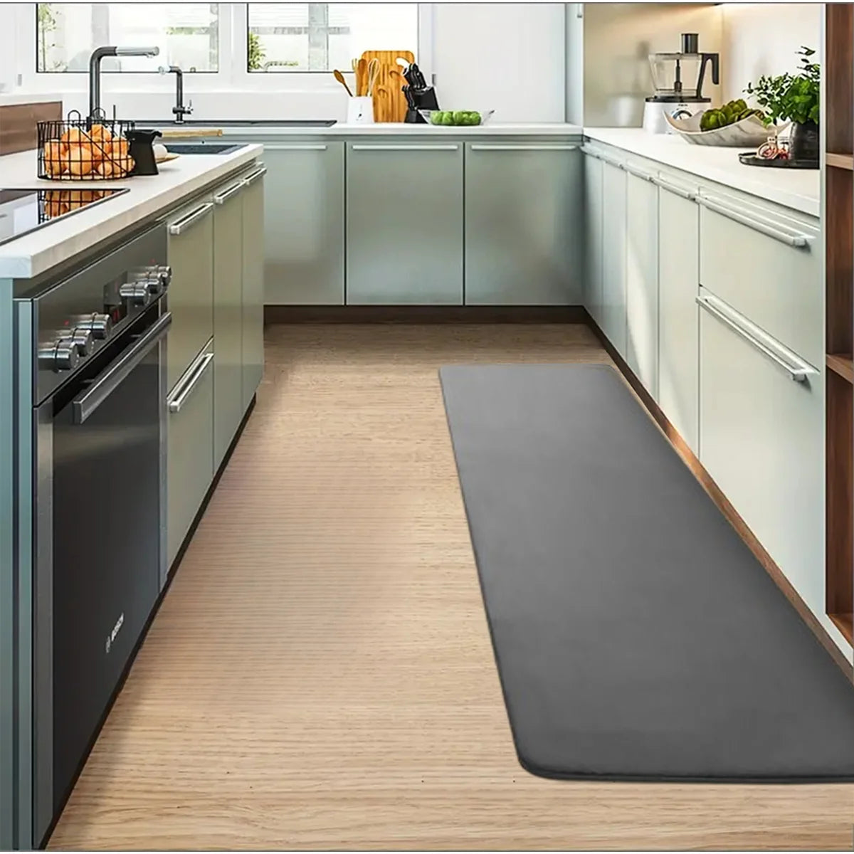 Thickened flannel kitchen floor mats