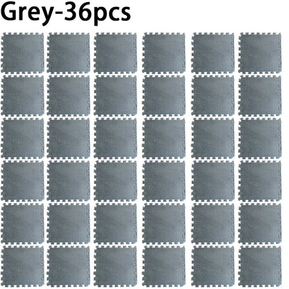 12/24/36/48PCS Grey Interlocking Carpet