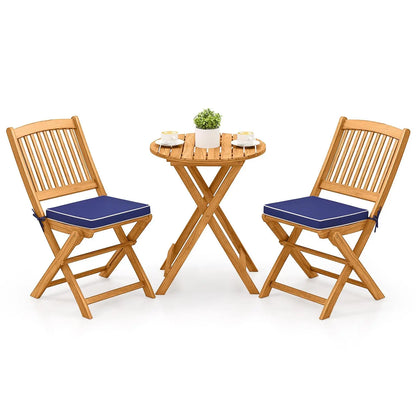 3 Pieces Wood Patio Set