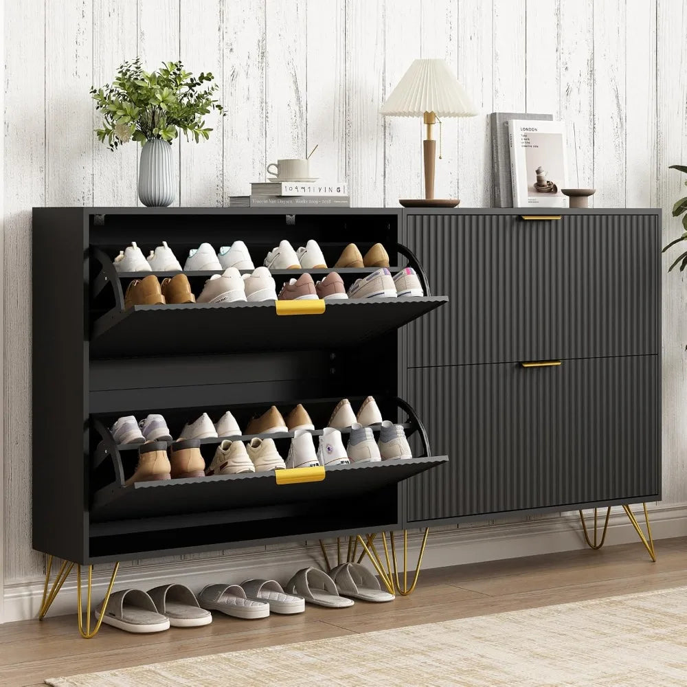 Fluted  Shoe Storage Cabinets
