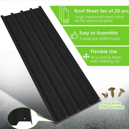 Metal Roof Panels 20 pcs
