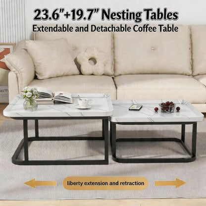 Square Nesting Coffee Tables 2