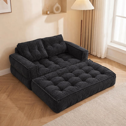 51" 2-Seater Modular Corduroy Sofa