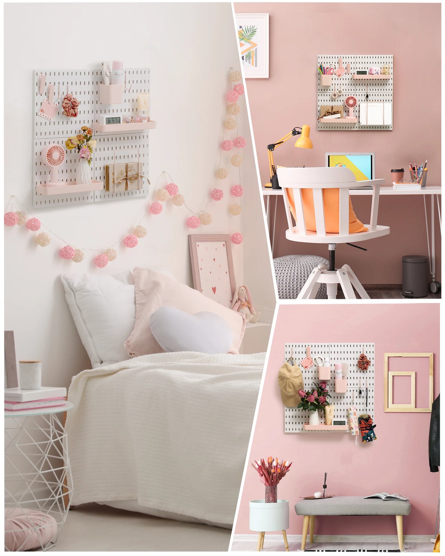 Deli Pink 4pcs Pegboard