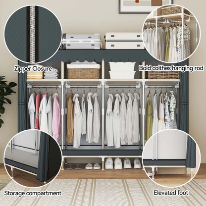 Heavy Duty Fabric Wardrobe