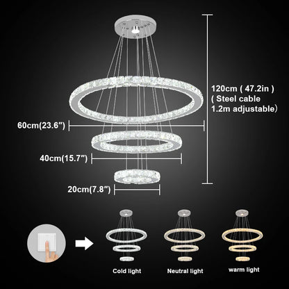Modern Crystal Chandelier Dining Room Decor Pendant Hanging Light Fixtures For Living Room Ceiling Lamp Lustre Home Decoration