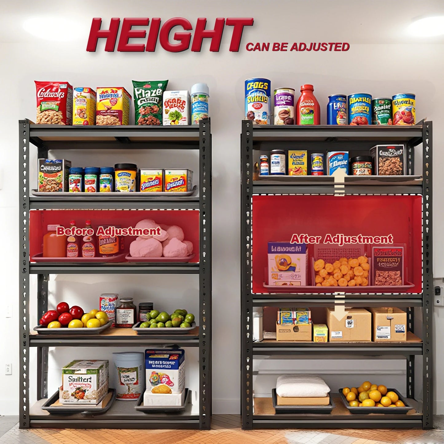72"/60"H Garage Shelving