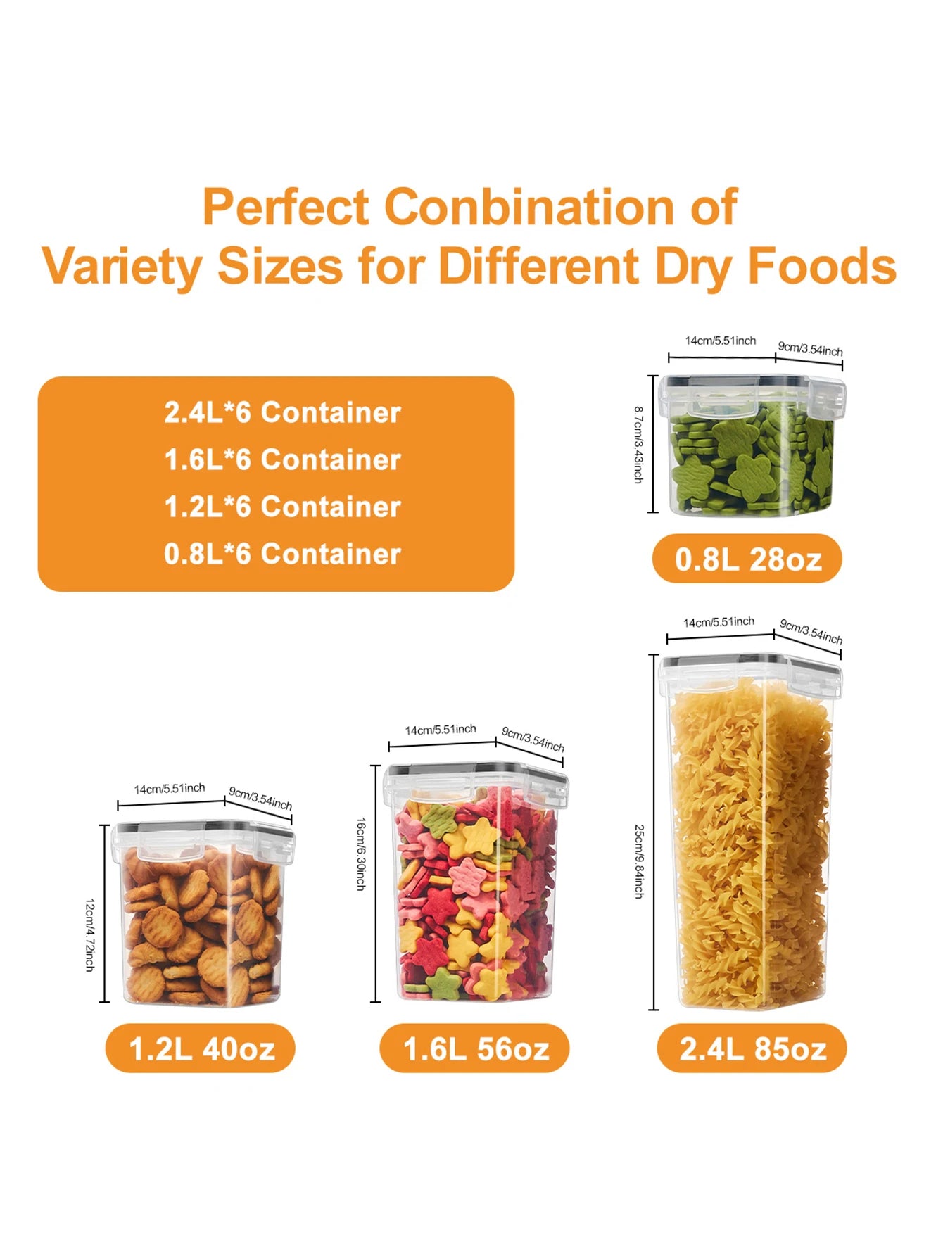 24pcs  airtight food containers