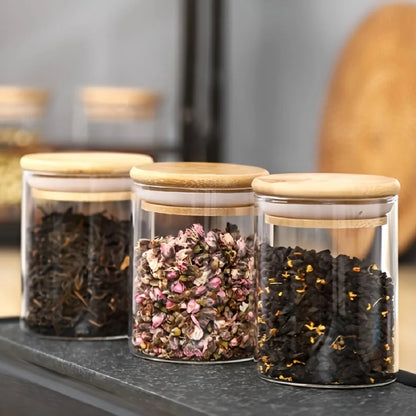 12pcs/set Airtight Glass Storage Jar
