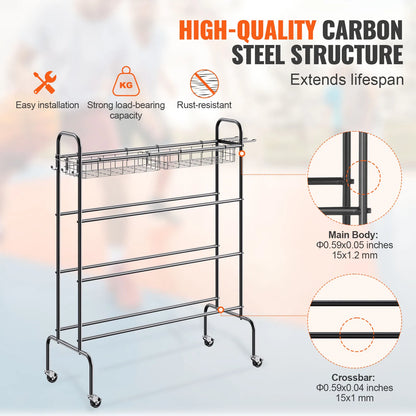 4-Layers Rolling Rack
