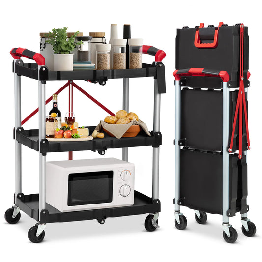 3 Tier Rolling Cart, 167Lbs