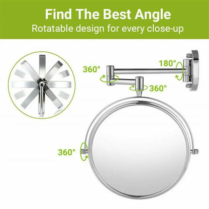 10X Magnifying Wall Mounted Mirror