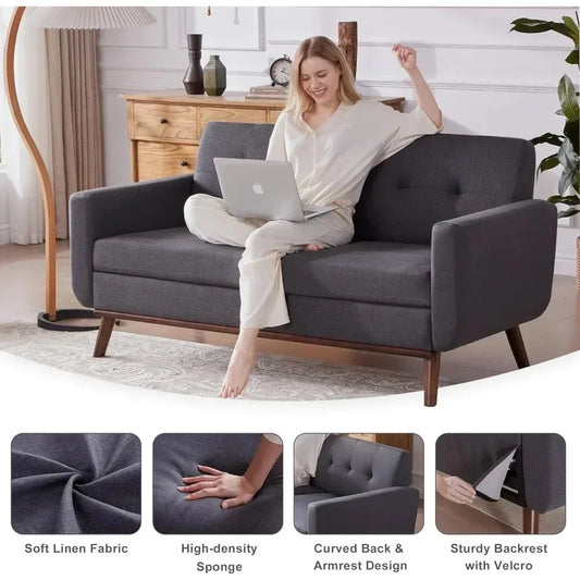 Modern Loveseat Sofa 65" Width