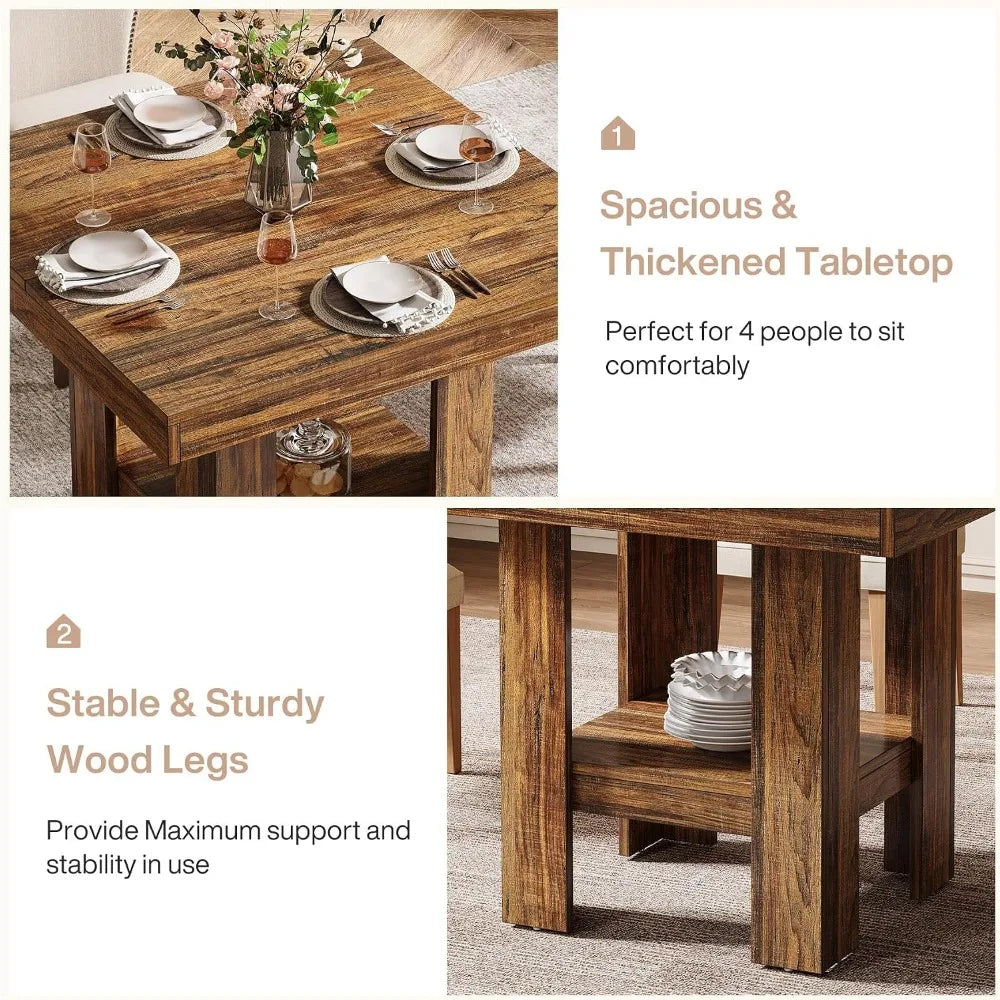 31.5" Square Dining Table for 4