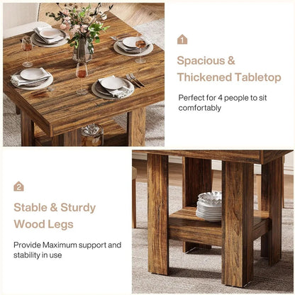 31.5" Square Dining Table for 4