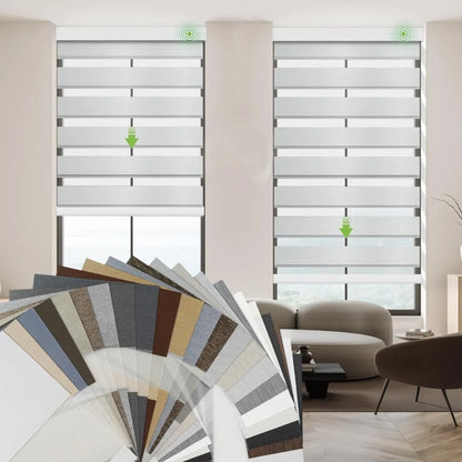 Motorized Zebra Blinds with Remote Control