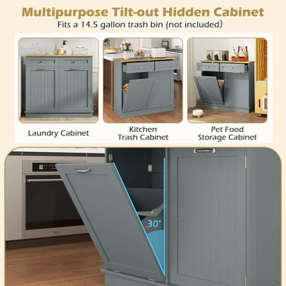 Tilt Out Trash Can Cabinet