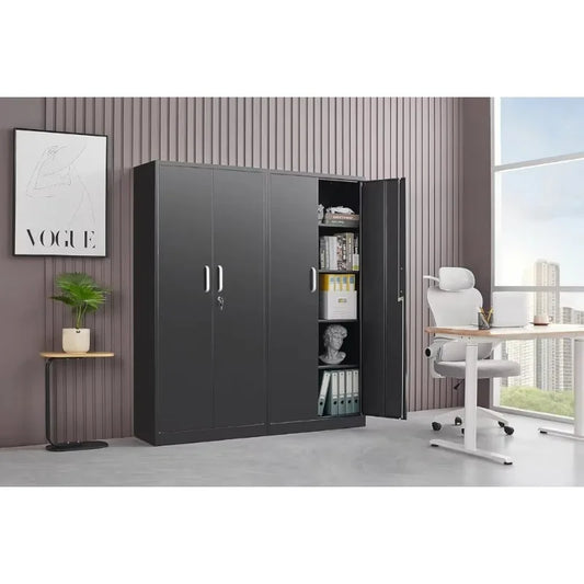 71" Black Metal  Cabinet