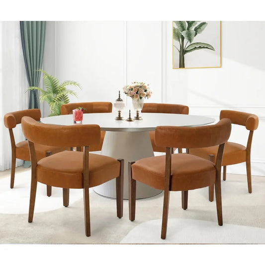 Leather Dining Chairs Set of 6