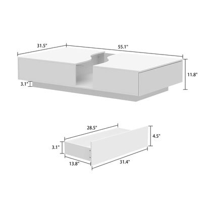 FUFU&GAGA 55.1'' Wide Coffee Table