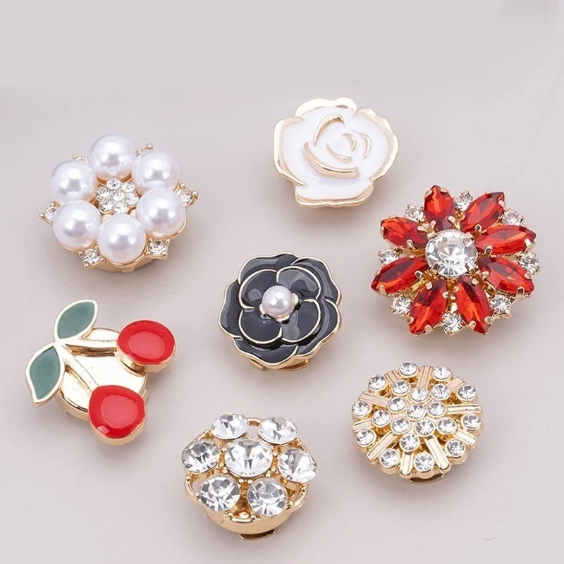 Crystal Pearl Button Covers