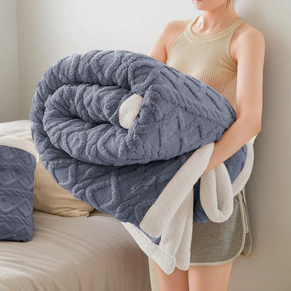 Solid Color Flannel Throw Blanket