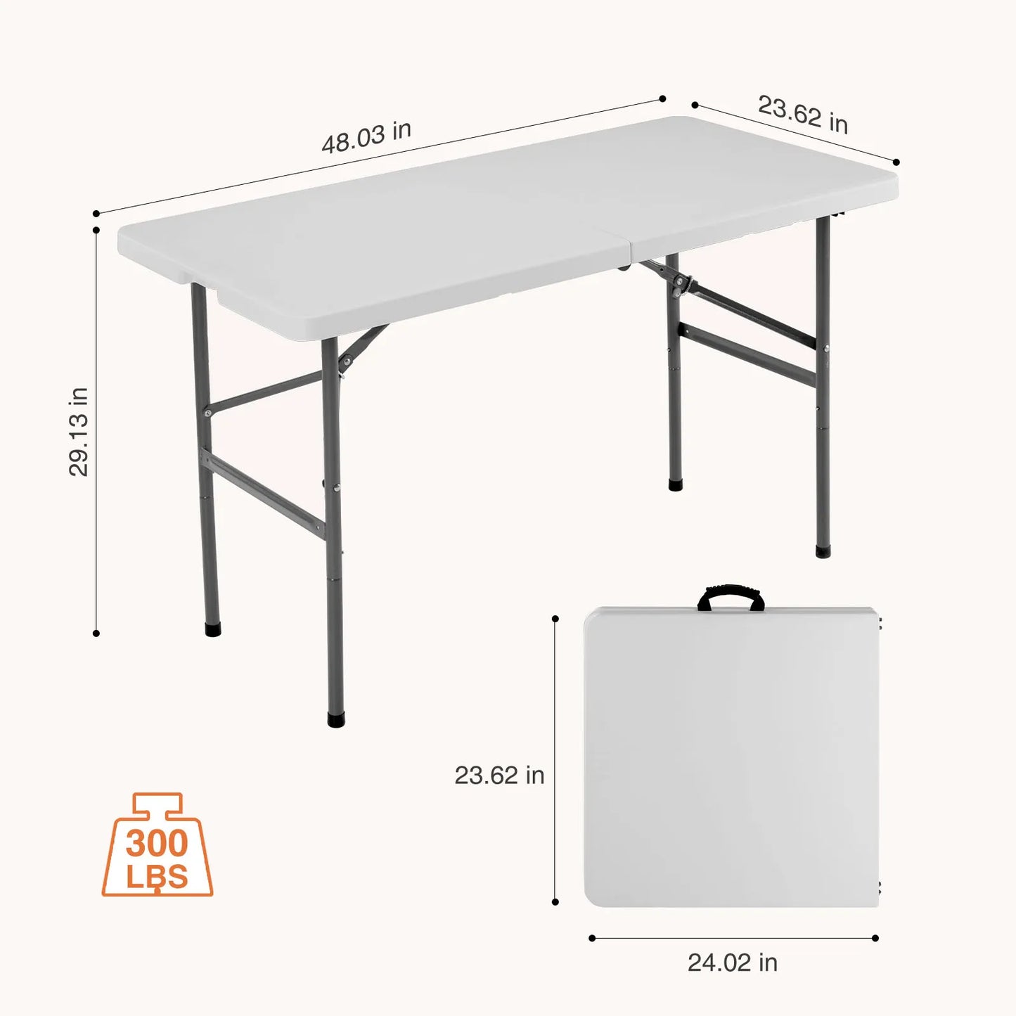 4/6/8 FT Portable Folding Table