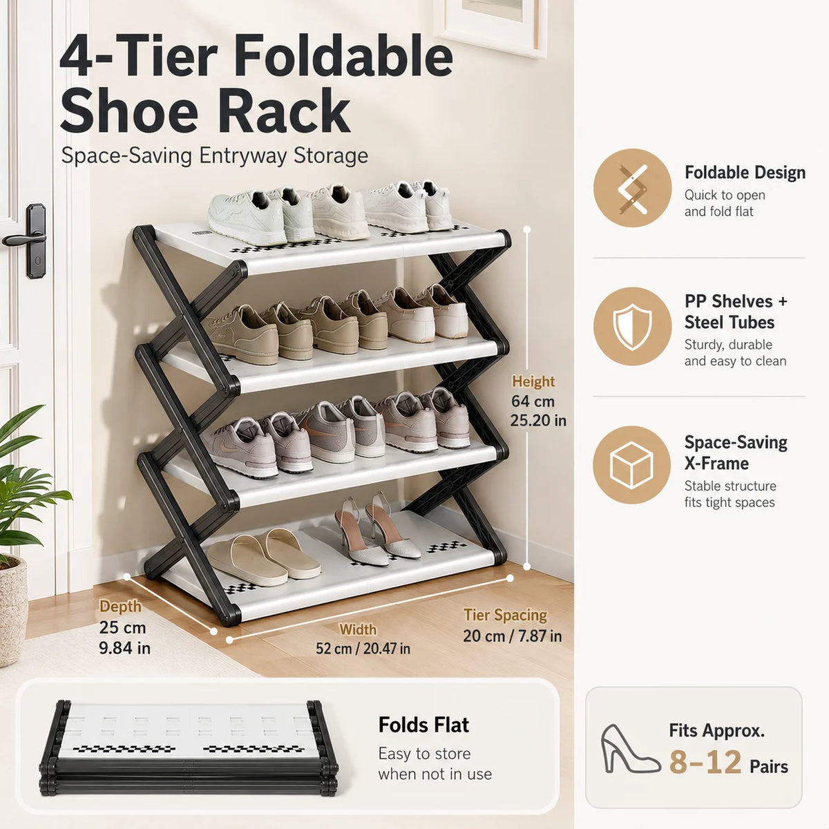 Foldable Shoe Rack