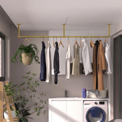 Industrial Pipe Clothes Hanging Rack