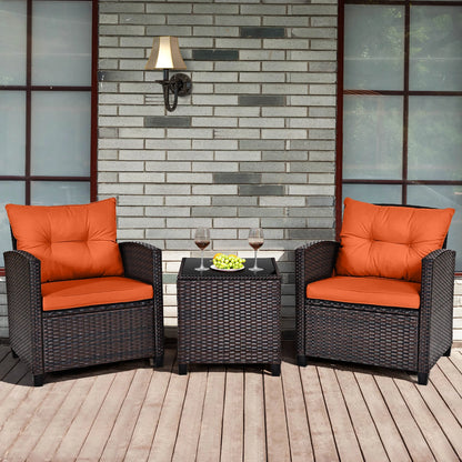 3 PCS Patio Rattan