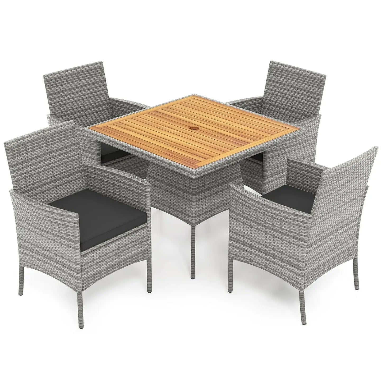 5pc PE Wicker Patio Dining Set