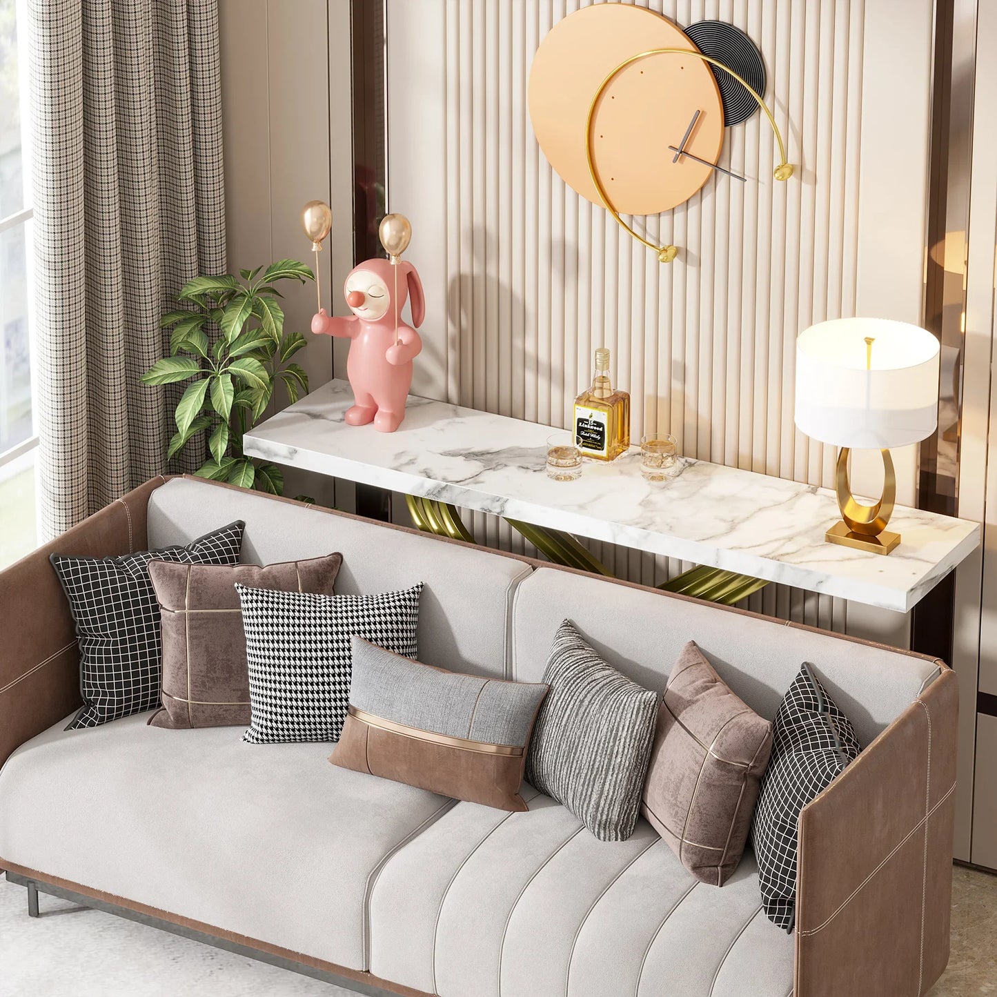 55 Inch Modern Console Table