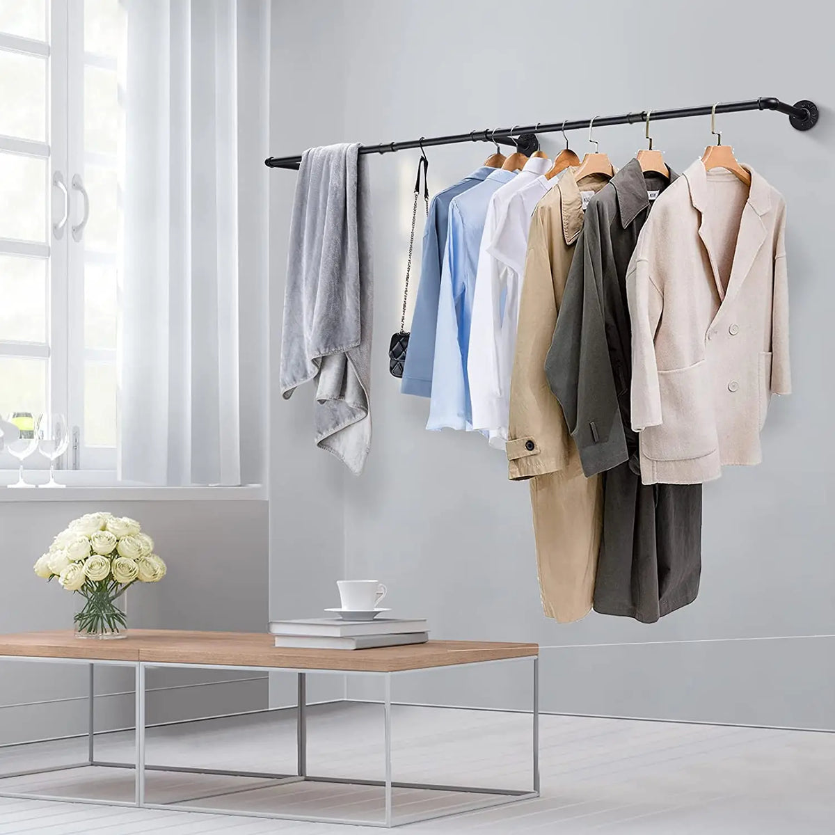 180cm Bedroom Garment  Rail