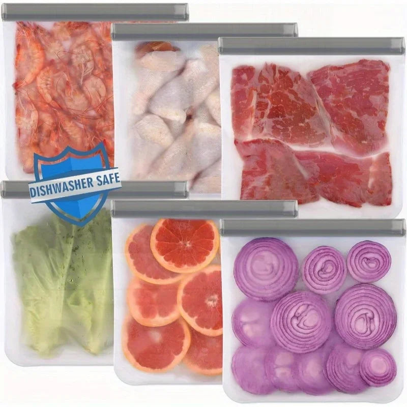 10-Pack Reusable Gallon Freezer Bags