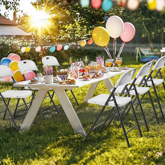 10-Pack  Plastic Folding Chairs