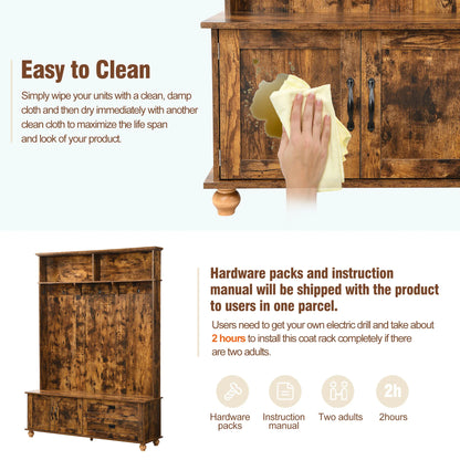 Modern Style Hall Tree With Storage