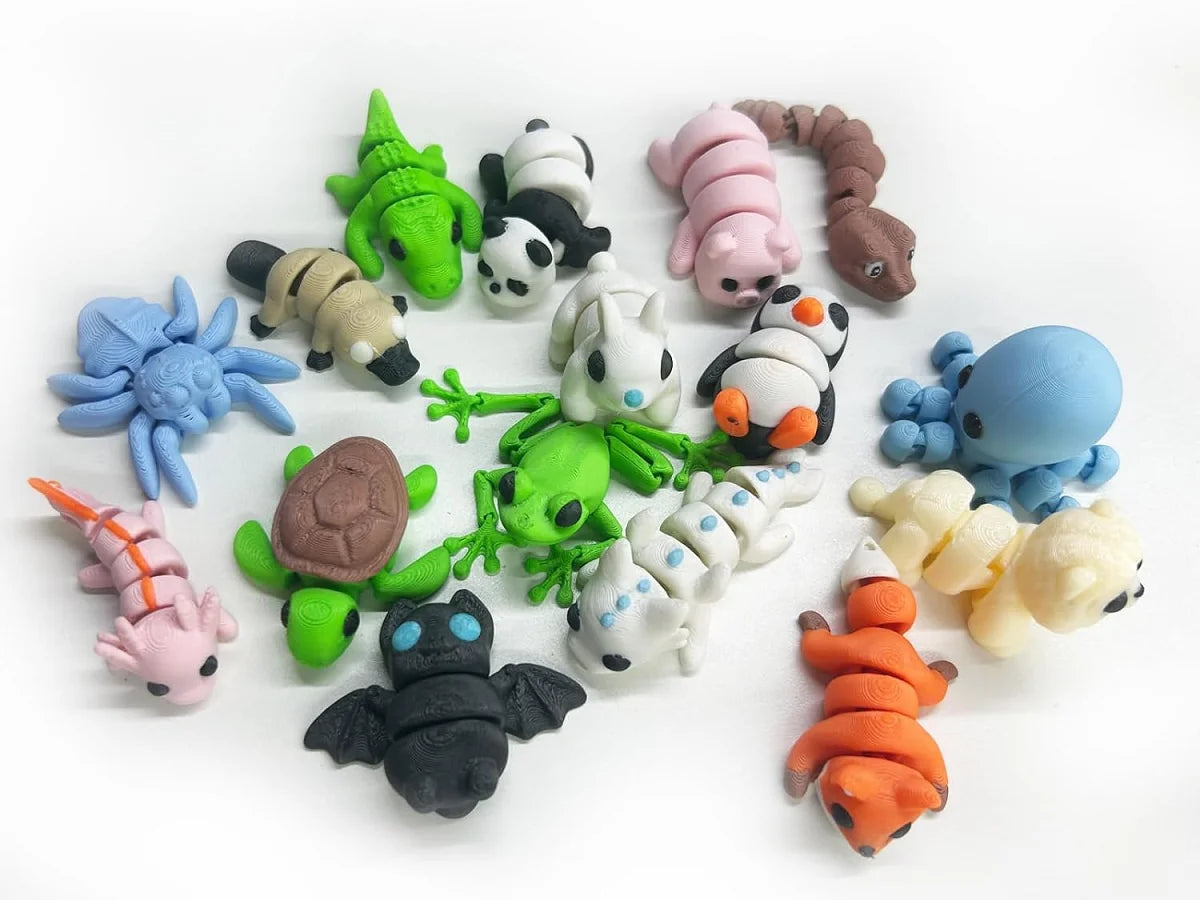 8/16pcs 3D Printed Mini Animals