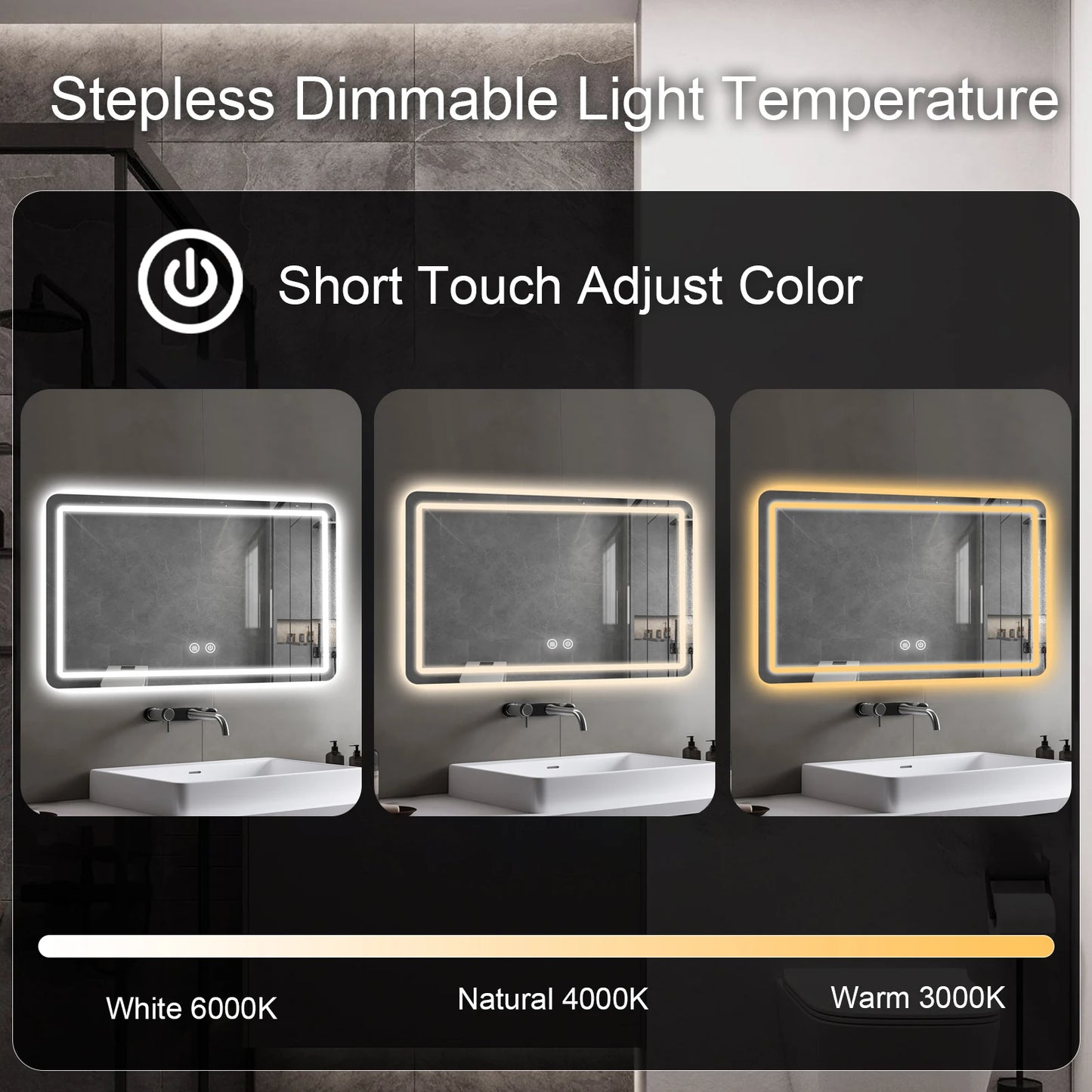 32x40 inch LED Bathroom Mirror