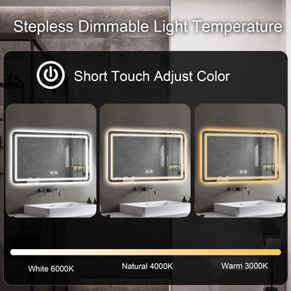 32x40 inch LED Bathroom Mirror