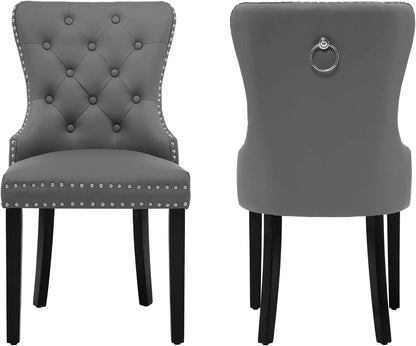 Leather Dining Chairs Set of 6