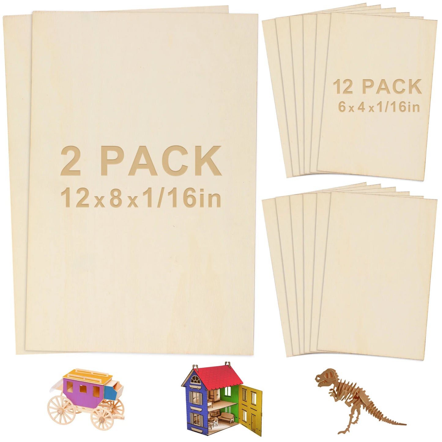 14pc Blank Plywood Unfinished